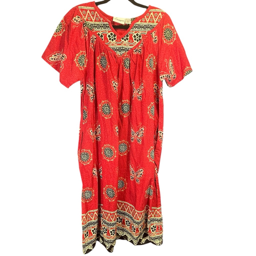Vintage Loungees  XL MUMU  relaxation casual grandmacore  boho house dress